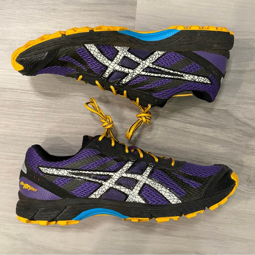 ASICS Women's Gel Fuji Racer Purple & Yellow Running Shoe - Picture 2 of 7